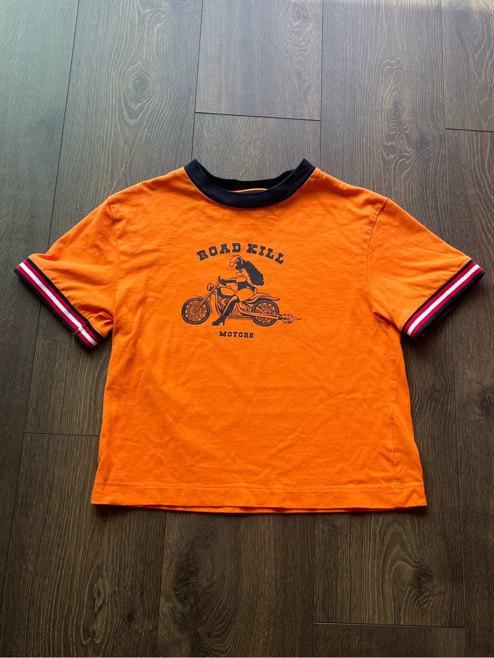 Lazy Oaf 'Road Kill Motors' Graphic Ringer Tee
